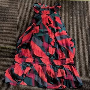 Nine West Pink and Blue Halter Top